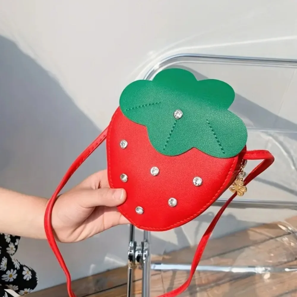 Girls Small Strawberry Crossbody Bag Purse - Picture 1 of 6